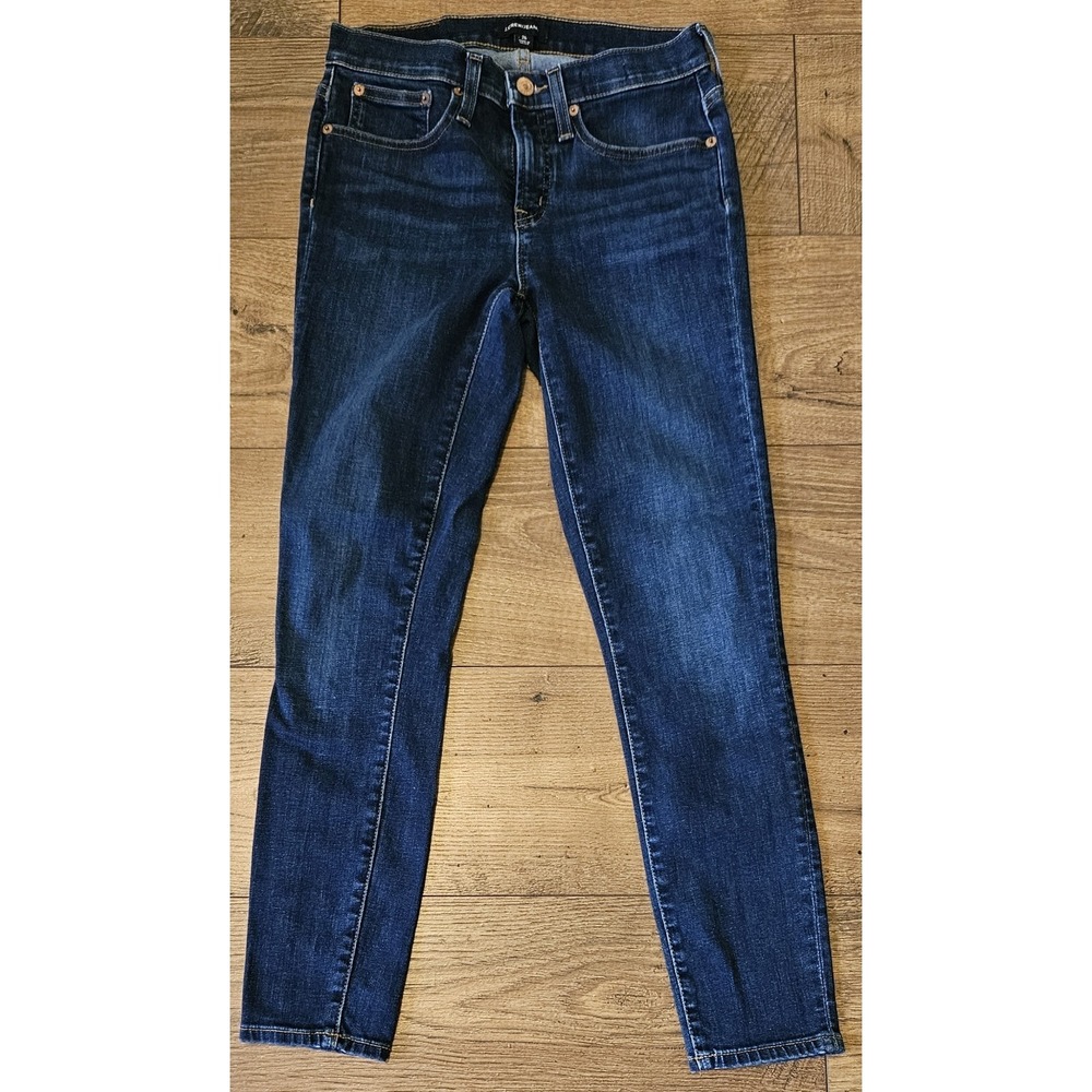 J. Crew 8" Toothpick Skinny Denim Jeans Women's Size 26 Blue‎ Low Rise (26x25.5)